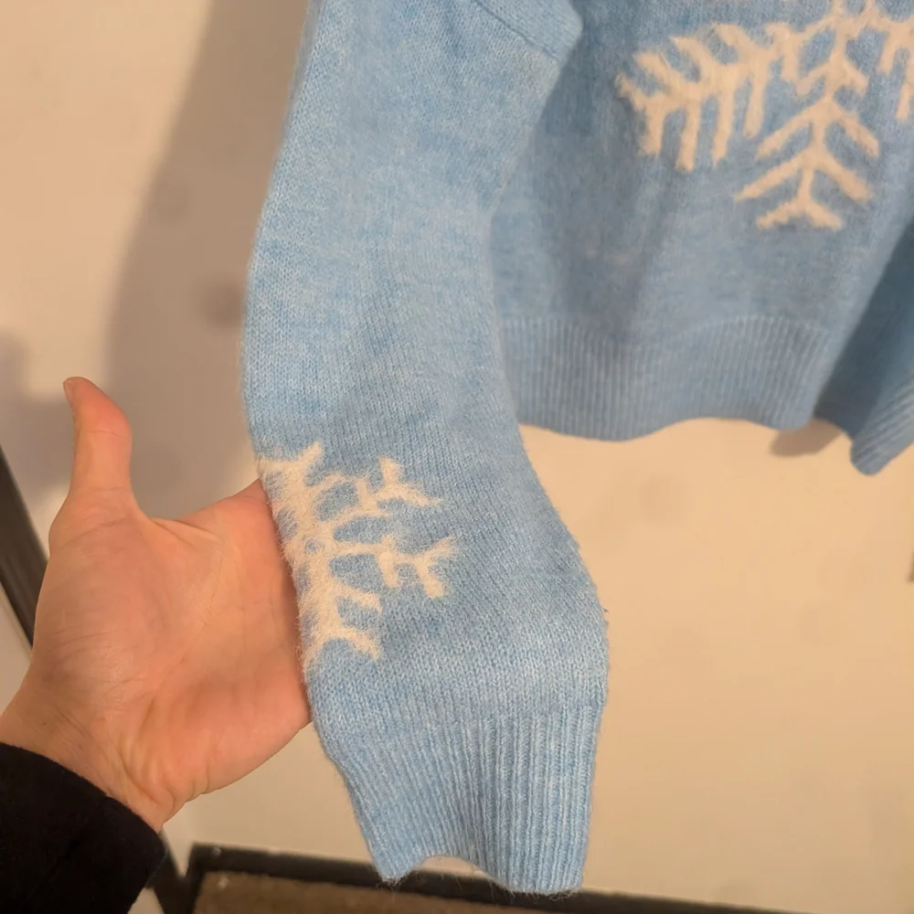 Jessica Simpson Light Blue Snowflake Turtleneck Sweater - Picture 3 of 4